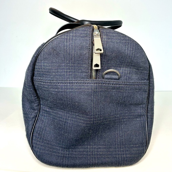 Jack Spade Wool/ Leather  Weekender Carry On Travel Bag - Picture 4 of 10